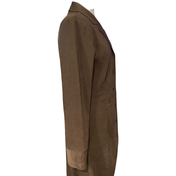 AGB Byer California vintage brown suede like button down maxi dress size 12 - Picture 5 of 7